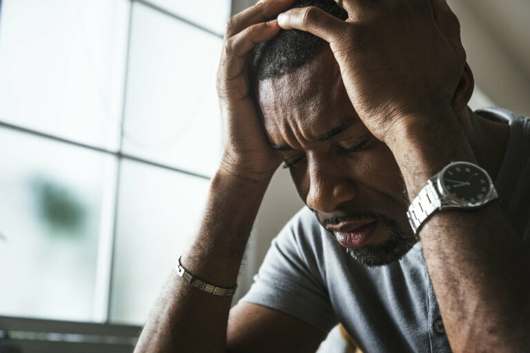 A man, unaware of the Gospel, stressed out because he feels abandoned
